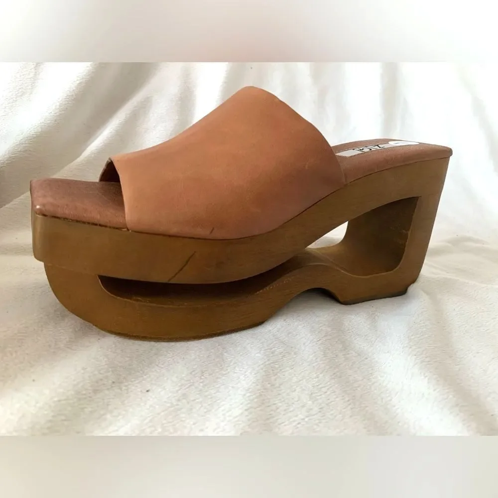 ZIGI Ketrin 90s Chunky Platform Sandals Size 7 Brown Leather Retro Y2K Sandals